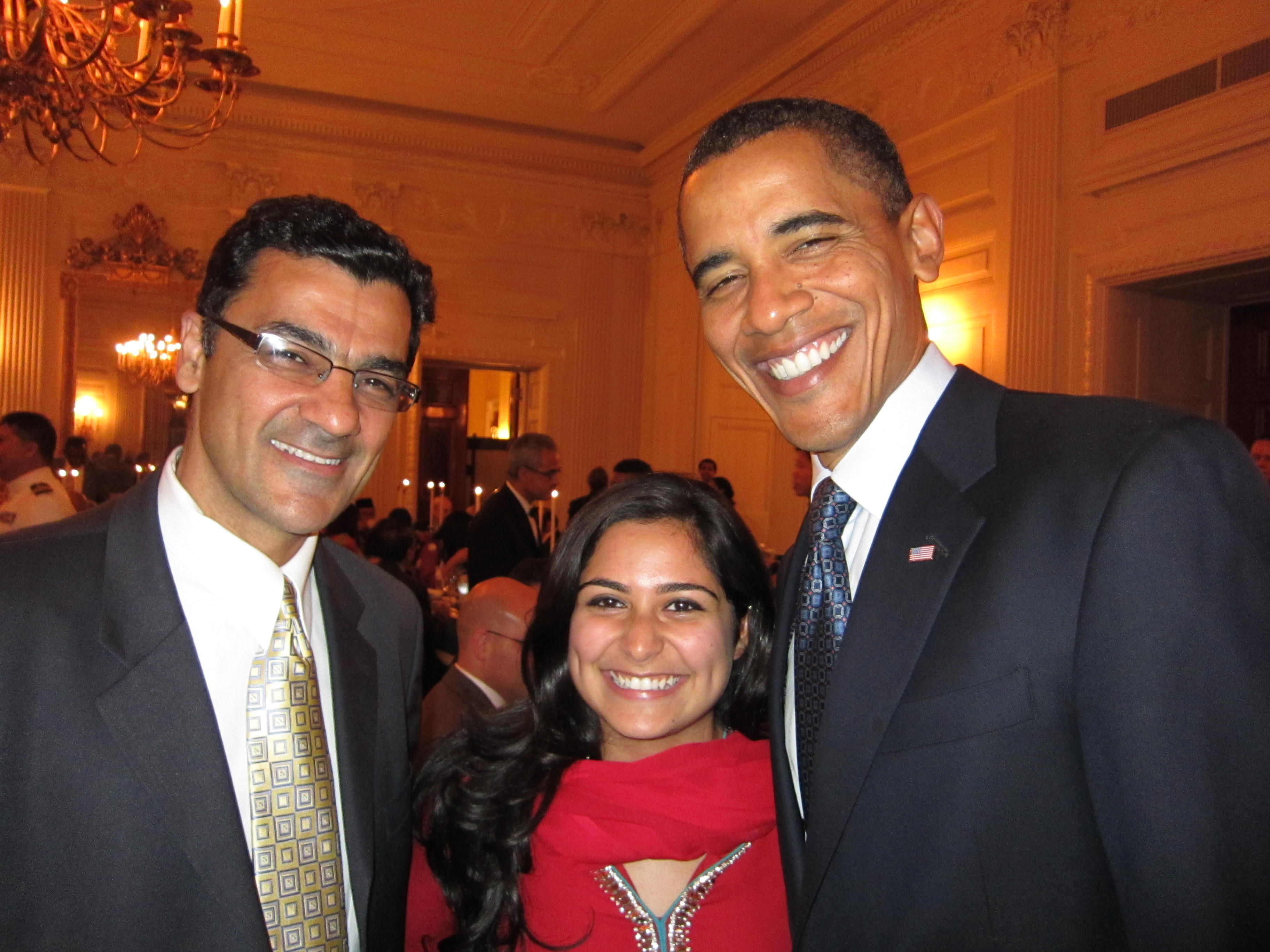 President Barack Obama with Salam Al-Marayati and an MPAC representative